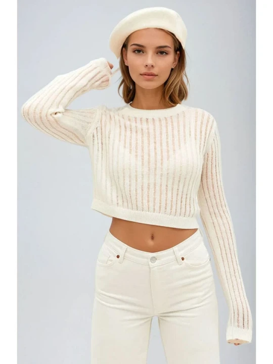 Zdjęcie produktu Monki Sweter w kolorze kremowym rozmiar: XL