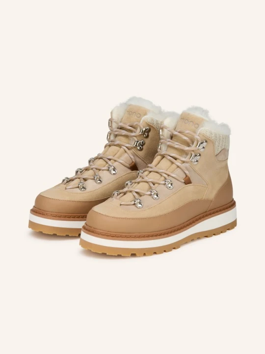 Zdjęcie produktu Mono Botki Sznurowane Tag Cap beige