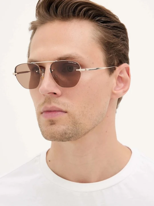 Zdjęcie produktu Montblanc okulary przeciwsłoneczne złoty