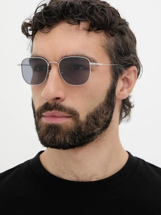 Zdjęcie produktu Montblanc okulary przeciwsłoneczne męskie srebrny