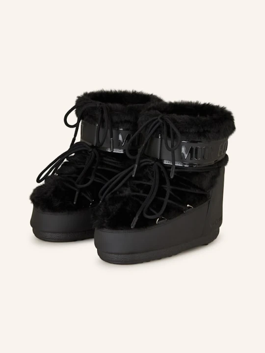 Zdjęcie produktu Moon Boot Botki Moon Icon Low Faux Fur schwarz N001 BLACK