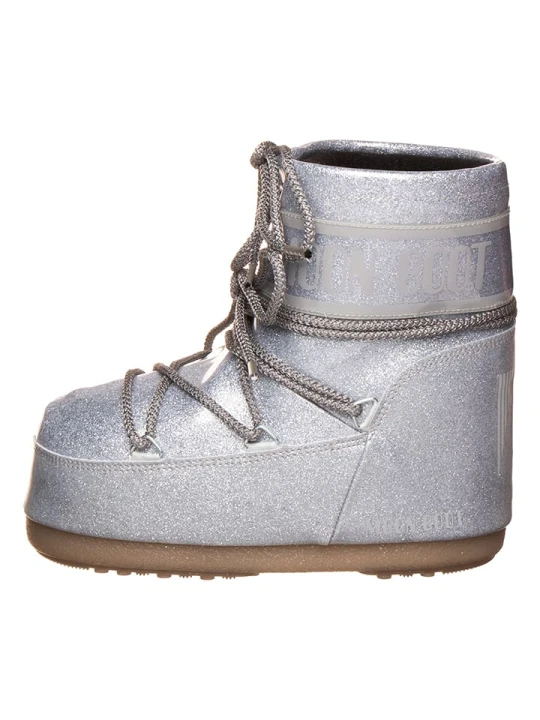Zdjęcie produktu Moon Boot Botki zimowe "Icon" w kolorze srebrnym rozmiar: 36-38