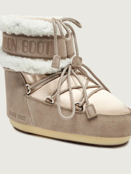 Zdjęcie produktu Moon Boot Śniegowce MB Icon Low Pearly Plus | shearling | zamsz beżowy