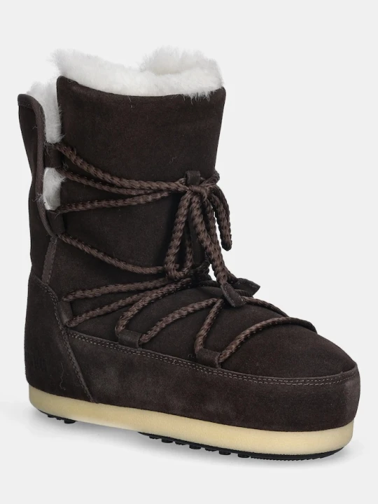 Zdjęcie produktu Moon Boot śniegowce zamszowe MB EVX BOOT SUEDE / SHEARLING brązowy