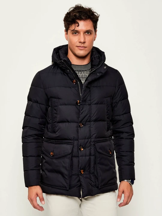 Zdjęcie produktu MooRER Puchowa kurtka FAGIO-F-KM | Slim Fit granatowy