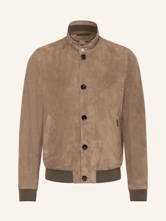 Zdjęcie produktu Moorer Skórzana Kurtka Bernie Z Odpinanym Kołnierzem beige