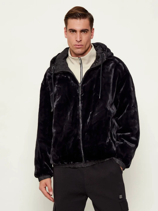 Zdjęcie produktu Moose Knuckles Dwustronna kurtka BORDEN MONO BUNNY | Loose fit czarny