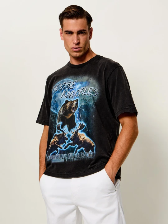 Zdjęcie produktu Moose Knuckles T-shirt Into The Wild | Regular Fit czarny