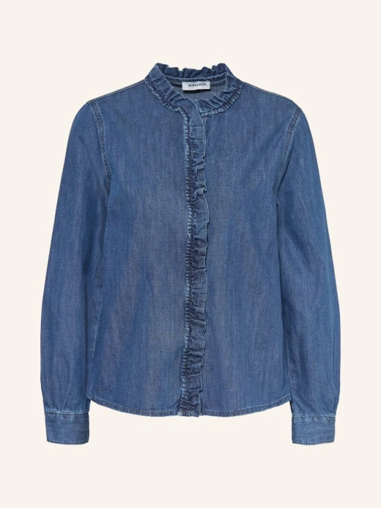 Zdjęcie produktu More & More Bluzka Jeansowa Z Falbanami blau NIEBIESKI