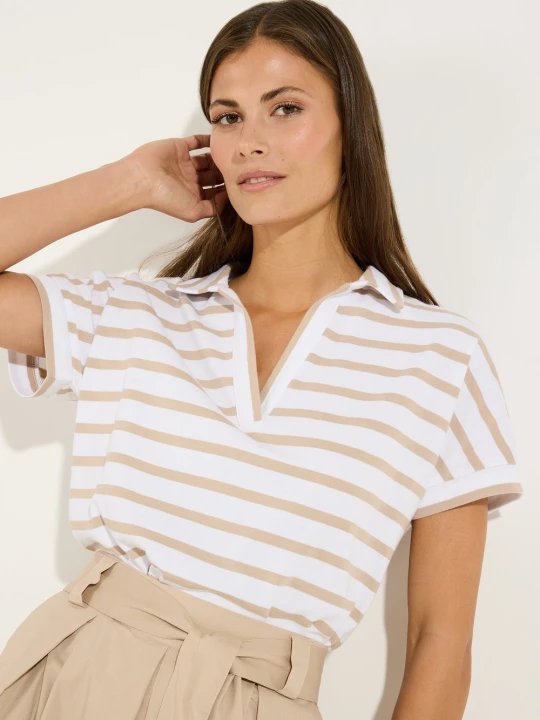 Zdjęcie produktu More & More koszulka polo Kobiety Bawełna (100%) beżowy