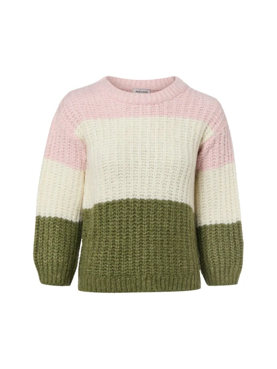Zdjęcie produktu More & More sweter z dzianiny z zawartością wełny Kobiety biały | różowy | zielony