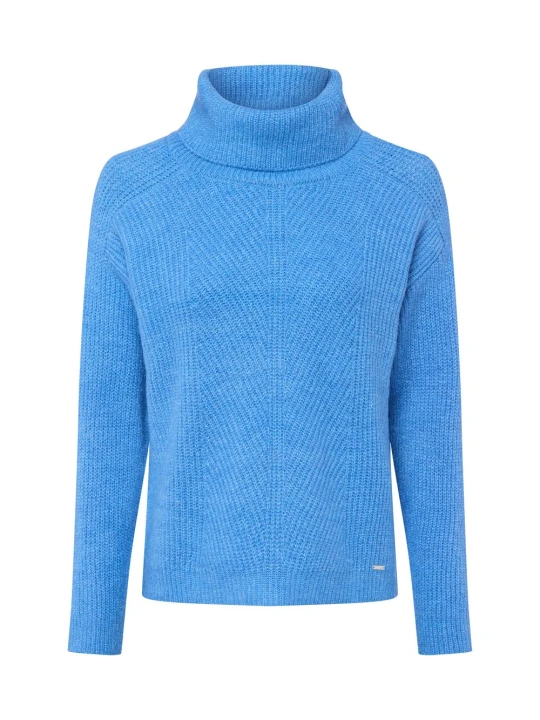 Zdjęcie produktu More & More sweter z golfem Kobiety Sztuczne włókno niebieski