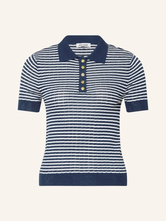 Zdjęcie produktu More & More Dzianinowa Koszulka Polo blau
