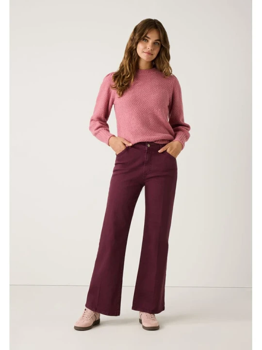 Zdjęcie produktu More & More Dżinsy - Flared fit - w kolorze bordowym rozmiar: 36