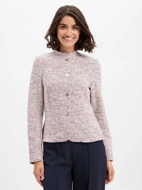 Zdjęcie produktu More & More Krótki blezer z bouclé Kobiety Bouclé różowy