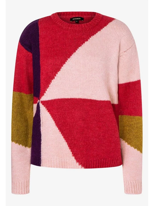 Zdjęcie produktu More & More Sweter w kolorze czerwono-jasnoróżowo-fioletowym rozmiar: 34