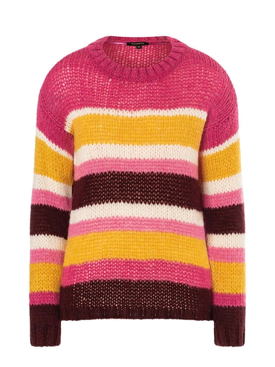 Zdjęcie produktu More & More Sweter w kolorze różowo-pomarańczowo-czarnym rozmiar: 34