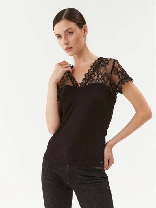 Zdjęcie produktu Morgan Bluzka 232-DLAMI Czarny Slim Fit