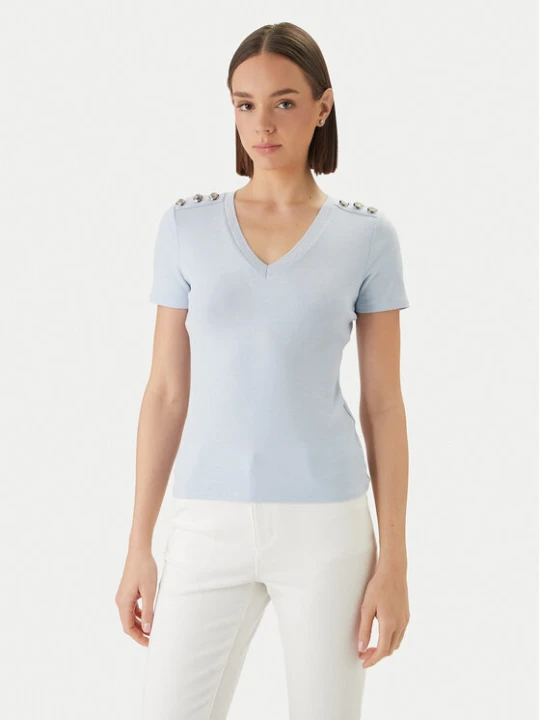Zdjęcie produktu Morgan Bluzka 251-DOMANI Błękitny Slim Fit Niebieski jasny