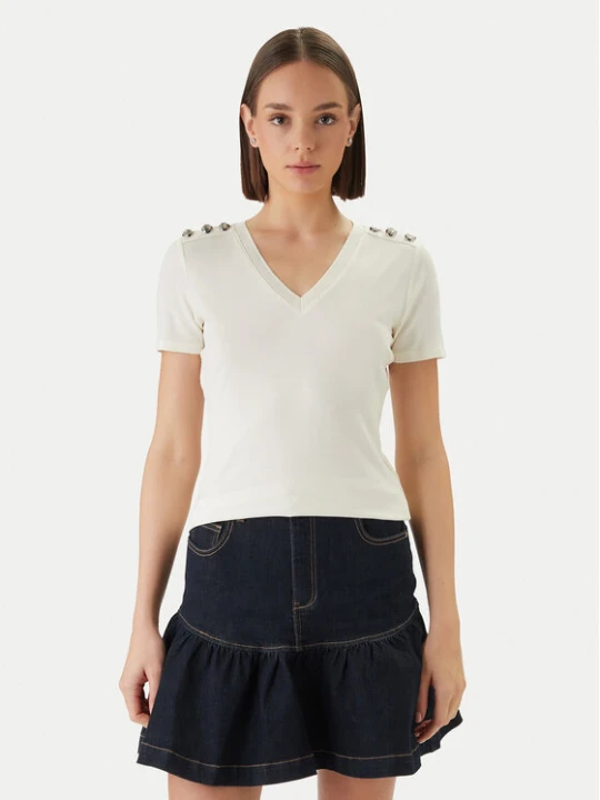 Zdjęcie produktu Morgan Bluzka 251-DOMANI Écru Slim Fit Kremowy