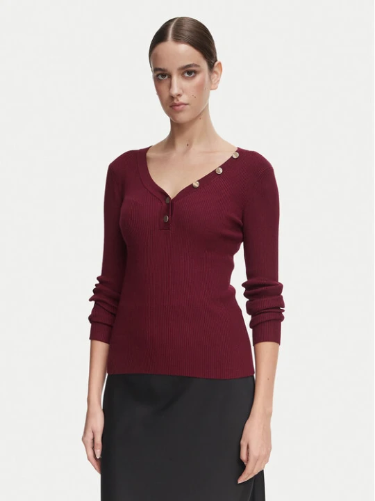 Zdjęcie produktu Morgan Bluzka 261-MBANBIN Bordowy Slim Fit