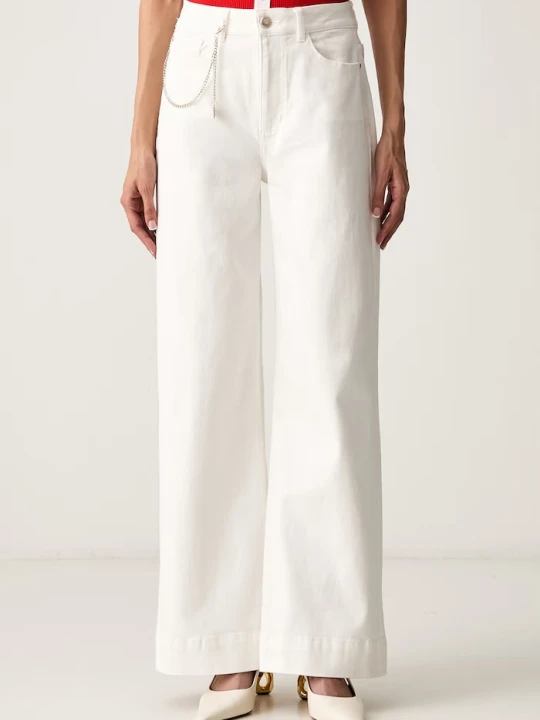 Zdjęcie produktu Morgan jeansy wide leg damskie biały