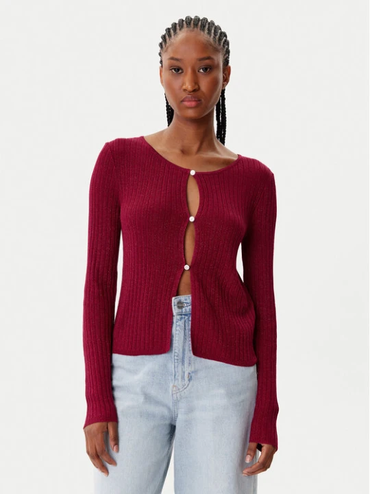 Zdjęcie produktu Morgan Kardigan 252-MIZOR Czerwony Slim Fit