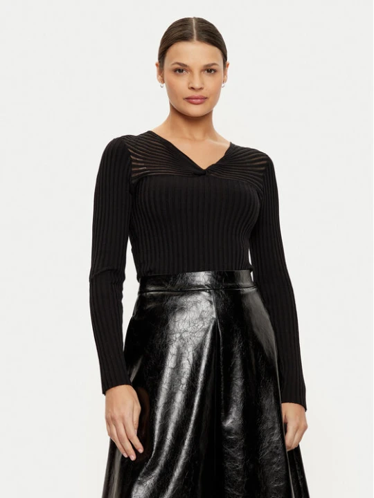 Zdjęcie produktu Morgan Sweter 242-MGANZA Czarny Slim Fit