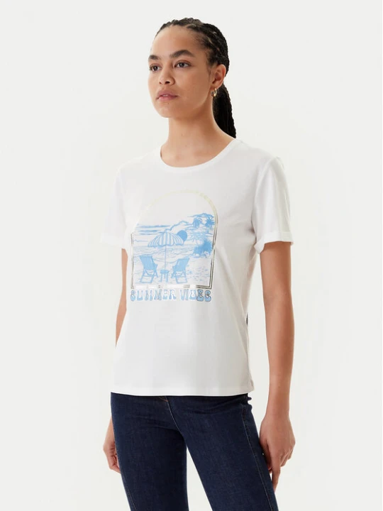 Zdjęcie produktu Morgan T-Shirt 251-DVIBES Biały Regular Fit