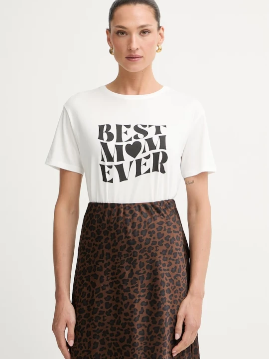 Zdjęcie produktu Morgan T-shirt damski bawełniany DMAMA biały