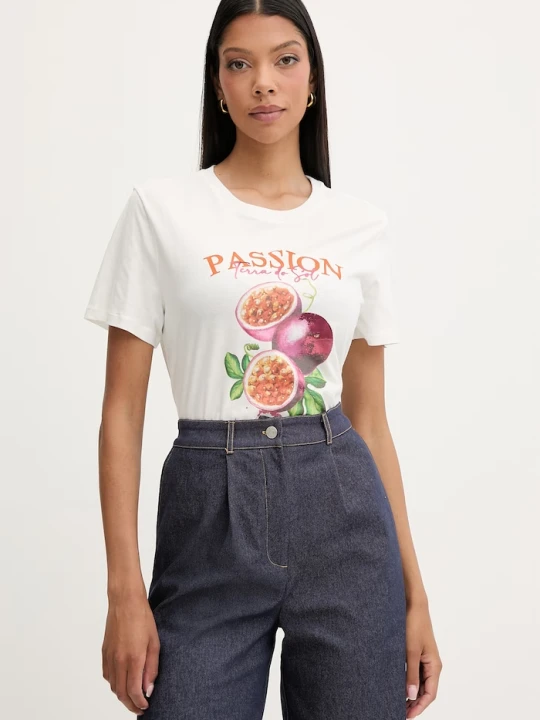 Zdjęcie produktu Morgan T-shirt damski z modalem DTERRA biały