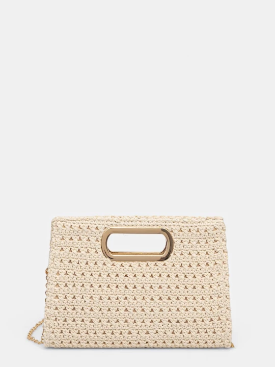 Zdjęcie produktu Morgan torebka crossbody damska pleciona beżowy