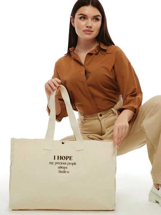 Zdjęcie produktu MORI Shopper bag w kolorze kremowym - 50 x 36 x 12 cm rozmiar: onesize