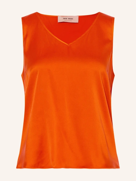 Zdjęcie produktu Mos Mosh Bluzka Bez Rękawów Mmastrid Z Jedwabiu orange