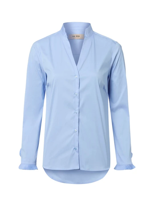 Zdjęcie produktu MOS MOSH Bluzka - MMHassie Pleat Shirt Kobiety Bawełna niebieski