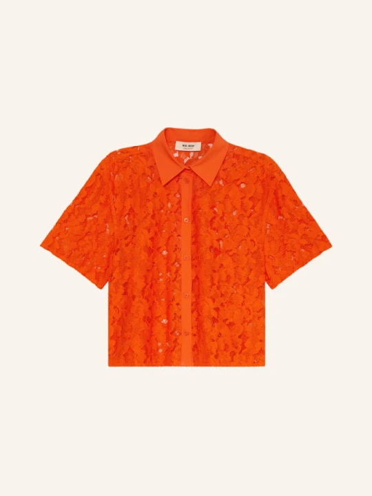 Zdjęcie produktu Mos Mosh Bluzka Koszulowa Mmlia Z Koronki orange