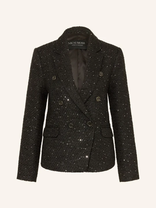 Zdjęcie produktu Mos Mosh Bouclé-Blazer Mmbelize Z Cekinami schwarz CZARNY