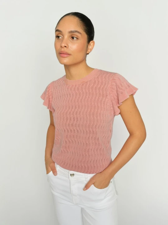Zdjęcie produktu MOS MOSH koszula z dzianiny - MMGanna Pattern Kobiety Bawełna różowy