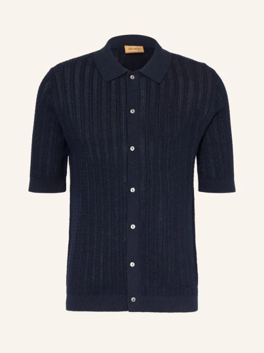 Zdjęcie produktu Mos Mosh Gallery Sweter Z Dzianiny Mmgdario O Kroju Slim Fit blau GRANATOWY