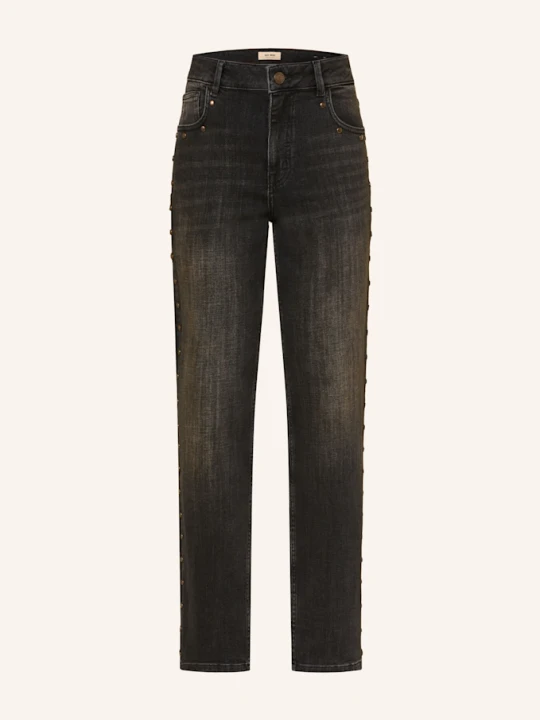 Zdjęcie produktu Mos Mosh Jeansy Straight Mmrachel Coroni Z Ćwiekami schwarz 801 BLACK