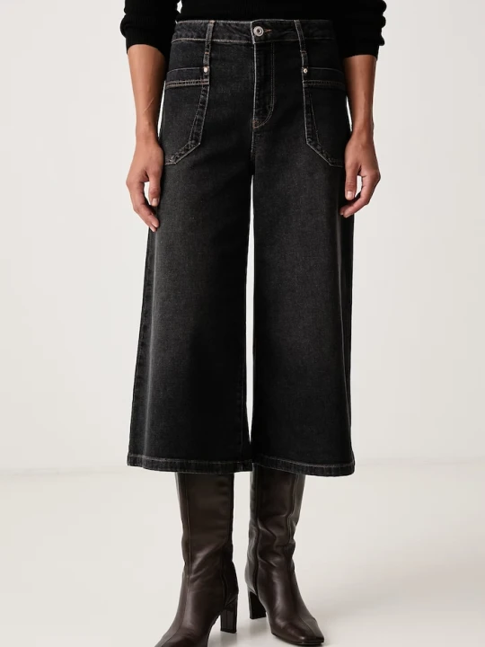 Zdjęcie produktu Mos Mosh jeansy wide leg damskie czarny