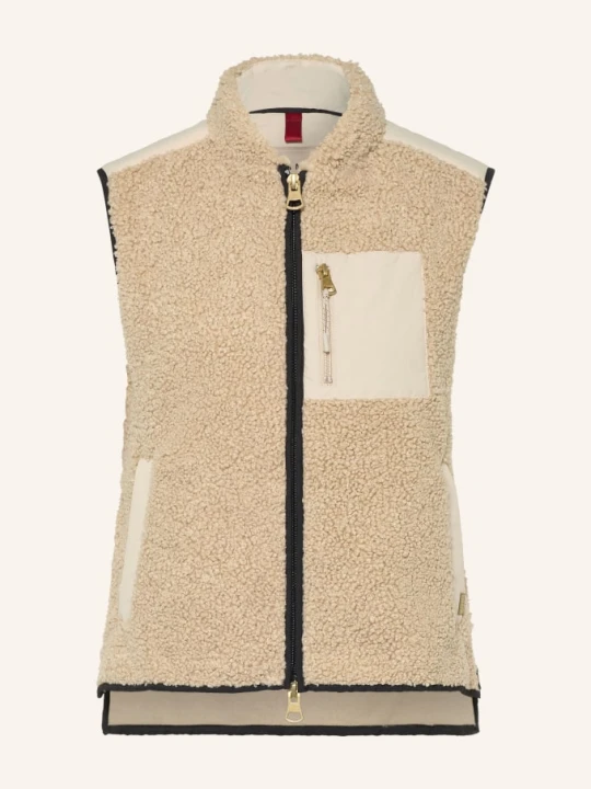 Zdjęcie produktu Mos Mosh Kamizelka Z Futerkiem Pluszowym Mmrowe Z Mieszanki Materiałów beige