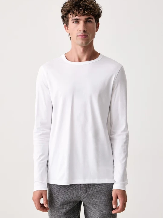Zdjęcie produktu Mos Mosh longsleeve męski bawełniany PERRY biały