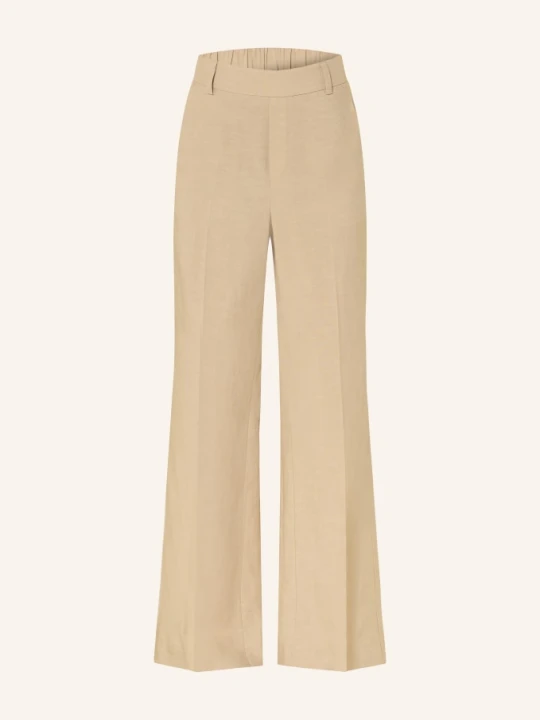 Zdjęcie produktu Mos Mosh Spodnie Z Materiału Typu Marle Mmbaia Alexis beige