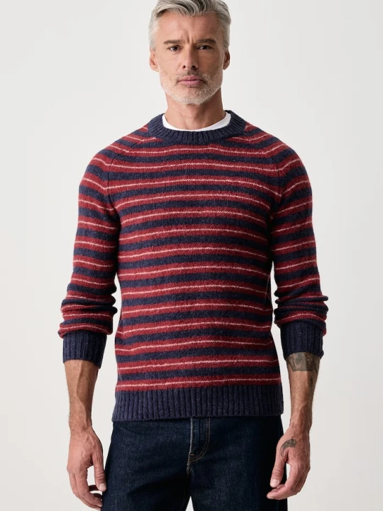 Zdjęcie produktu Mos Mosh sweter męski z wełną Carlos granatowy
