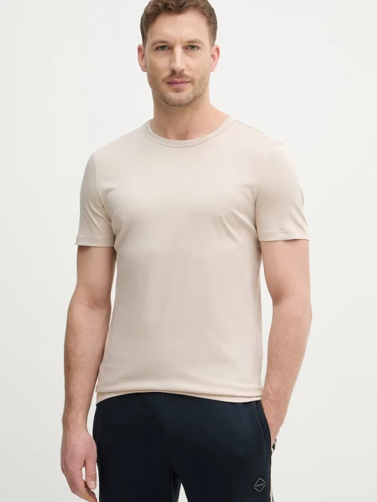 Zdjęcie produktu Mos Mosh t-shirt bawełniany Perry beżowy