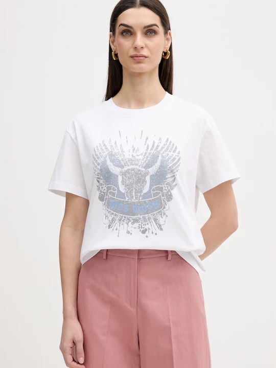 Zdjęcie produktu Mos Mosh t-shirt bawełniany Washa biały