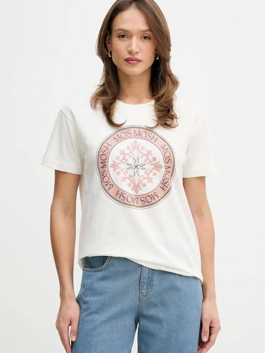 Zdjęcie produktu Mos Mosh t-shirt Judd beżowy