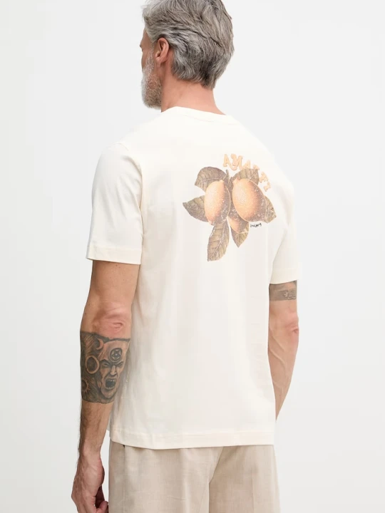 Zdjęcie produktu Mos Mosh t-shirt męski bawełniany Amalfi beżowy