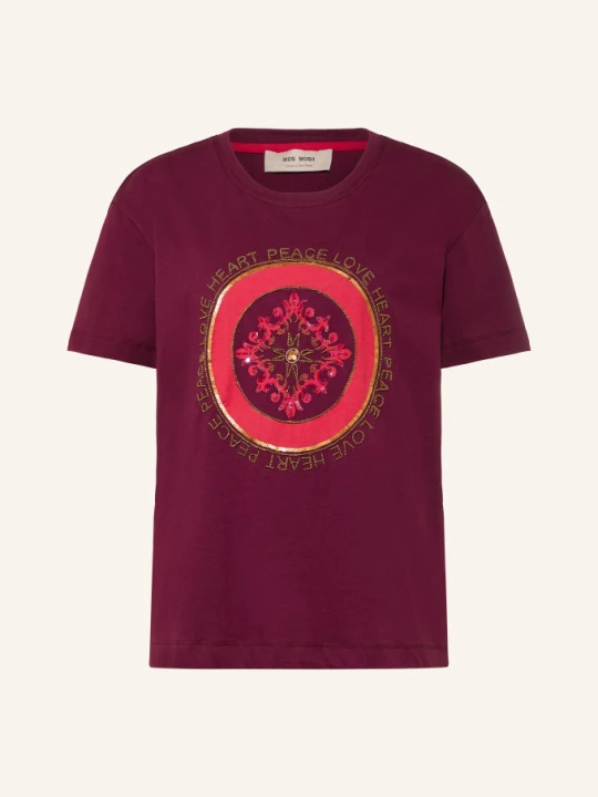 Zdjęcie produktu Mos Mosh T-Shirt Mmasli Z Cekinami I Ozdobnymi Koralikami rot